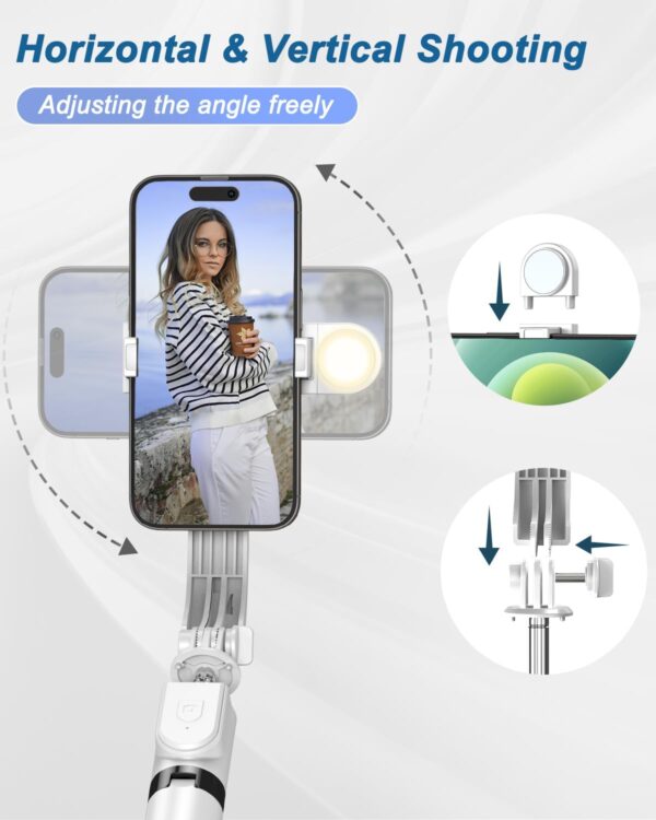 55" Phone Tripod & Selfie Stick,Cell Phone Tripods Stand with Wireless Remote,Phone Holder with Detachable Light, for iPhone 14 13 12 pro Xr X 8Plus 7, Android, Samsung Galaxy S22 S21 and More - Image 4
