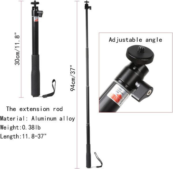 37inch Selfie Stick Gimbal Extension Pole+Tripod Mount Kit fit for DJI Osmo Pocket 3 - Image 4