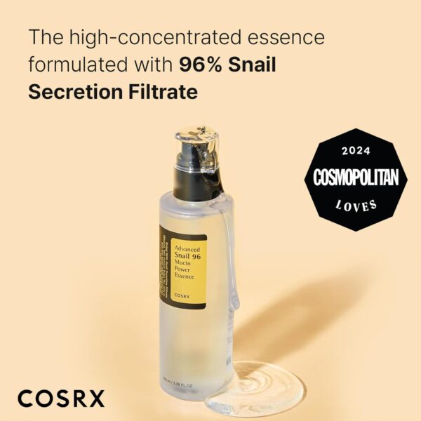 COSRX Snail Mucin 96% Power Repairing Essence 3.38 fl.oz 100ml, Hydrating Serum for Face with Snail Secretion Filtrate for Dull Skin & Fine Lines, Korean Skin Care - Image 3