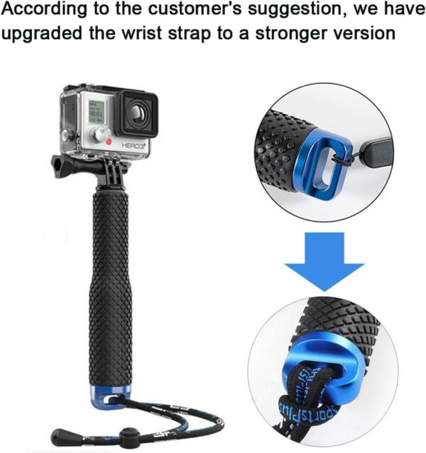 Selfie Stick Extendable Hand Grip Handheld Monopod Aluminum Telescopic Pole (7-19 inch) Compatible with GoPro Hero 11 10 9 8 7 6 5 4 3+ 3 Session SJ4000 SJ5000 Action Cameras - Image 4