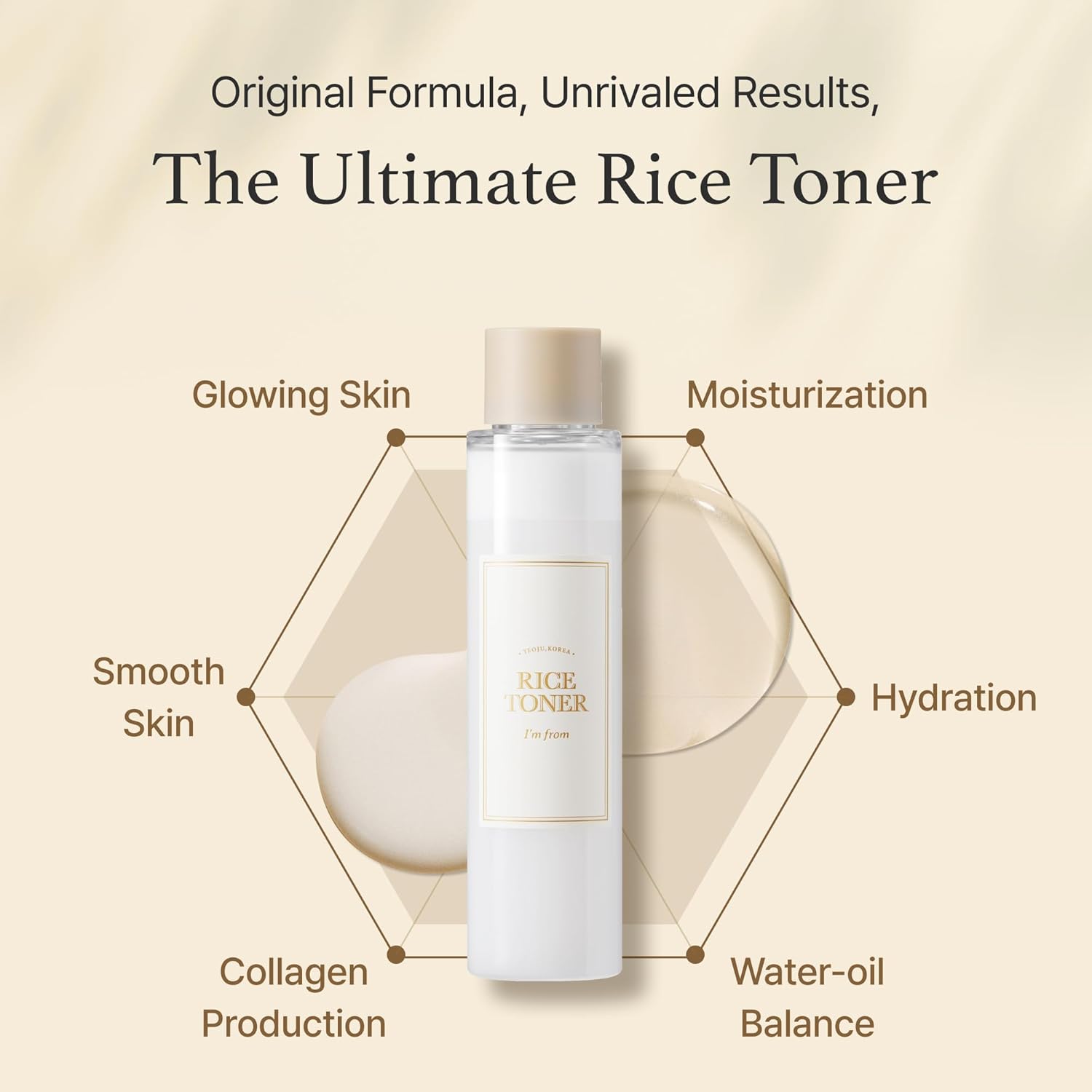 I'm from Rice Toner, Milky Toner for Glowing Skin, Korean Rice, Glow Essence with Niacinamide, Hydrating for Dry, Dull, Combination Skin, Vegan, Fragrance Free, Glass Skin 5.07 Fl Oz - Image 5