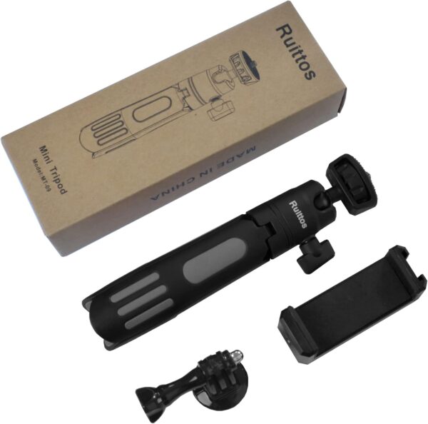 Phone Tripod Stand and Selfie Stick for iPhone, Webcam, Desktop, Sony, Go Pro, Travel 11.5inch Tripod Compatible DJI osmo Pocket 3, 2 - Image 6