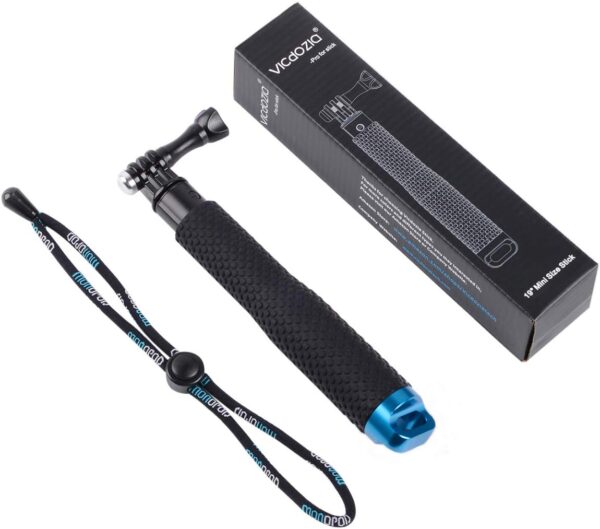 19'' Extension Selfie Stick, Portable Hand Grip Waterproof Handheld Monopod Adjustable Pole Compatible with GoPro Hero 12 11 10 9 8 7 6 5 AKASO SJCAM DJI OSMO and More Sports Cameras - Image 6