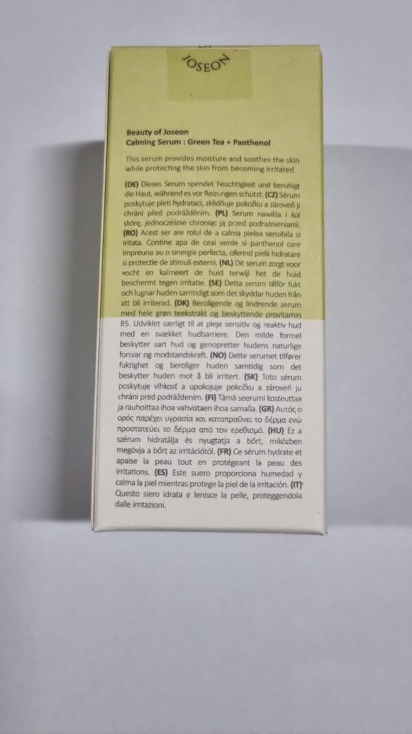 Beauty of Joseon Calming Serum Green Tea Panthenol Soothing, Moisturizing Sensitive, Acne-Prone, UV Irritated Skin, Daily Korean Skin Care for Men and Women, 30ml 1 fl.oz - Image 4