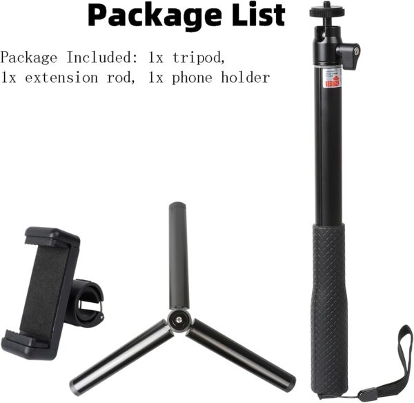 37inch Selfie Stick Gimbal Extension Pole+Tripod Mount Kit fit for DJI Osmo Pocket 3 - Image 2
