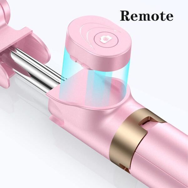 Selfie Stick Tripod,MQOUNY Extendable Selfie Stick Tripod with Dual LED Ring Light with Detachable Wireless Remote and Tripod Stand Compatible with iPhone, Samsung Galaxy and Smartphone (White) - Image 5