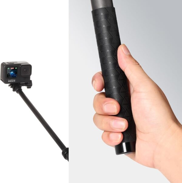 1.2m/3.9ft Carbon Fiber Extended Invisible Selfie Stick for Insta360 X4 Insta 360 ONE X3 ONE X2,ONE R,ONE RS, ONE X, ONE, GO 2, Gopro Max of Action Camera - Image 7