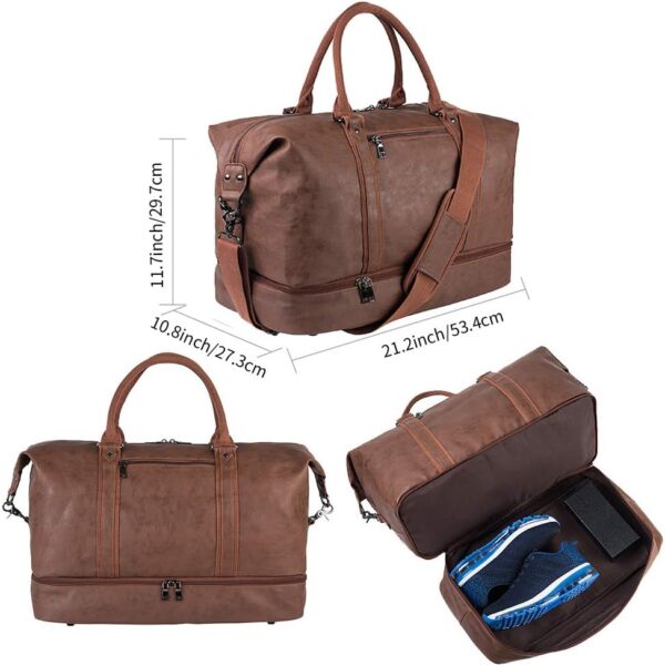 Weekender Overnight Bag Carry On Bag Travel Bag with Shoe Pouch - Image 3