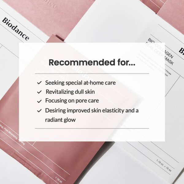 BIODANCE Bio-Collagen Real Deep Mask, Hydrating Overnight Hydrogel Mask, Pore Minimizing, Elasticity Improvement, 34g x4ea - Image 10