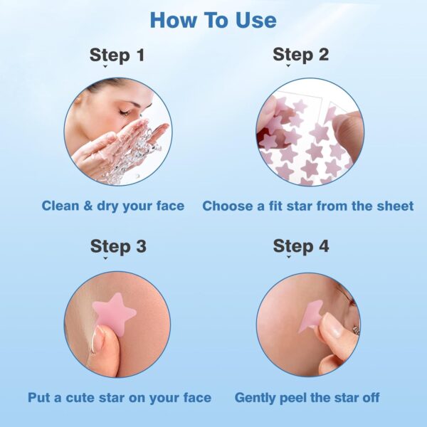 Pimple Patches for Face, Hydrocolloid Acne Patches, Cute Star Zit Covers, Colorful Spot Stickers with Tea Tree, Salicylic Acid & Cica Oil| 3 Sizes (10mm, 12mm & 14mm) |200 Count - Image 7