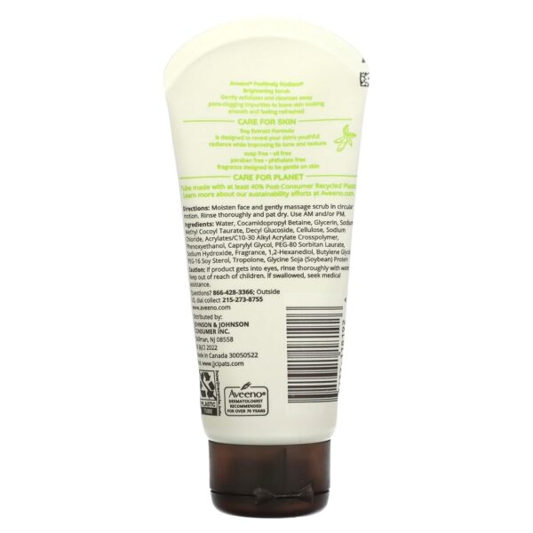 Aveeno Positively Radiant Skin Brightening Exfoliating Daily Facial Scrub ,2.0 oz - Image 2