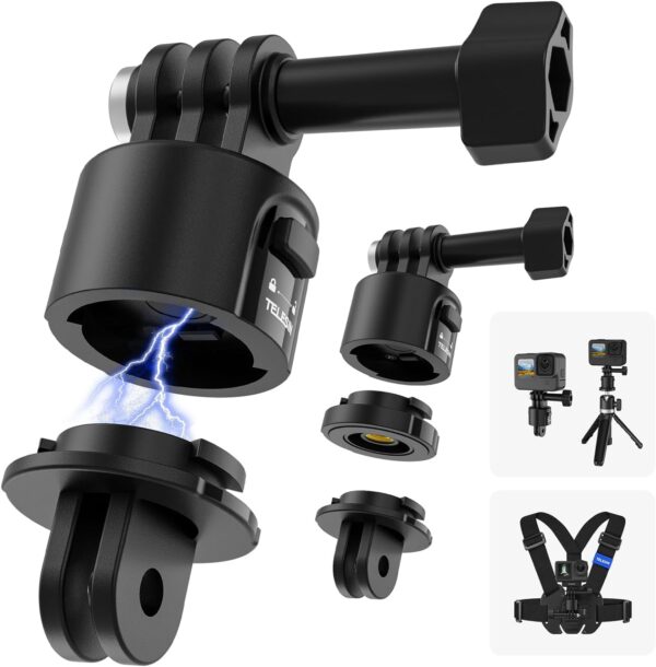 TELESIN 59in Long Selfie Stick Tripod for GoPro, 360 Ball Joint Extension Pole Monopod Handle Grip for Go Pro Max Hero 13 12 11 10 9 Insta360 X3 X4 Ace Pro DJI Action 5 Pro 3 4 Osmo Pocket 3 Accessory - Image 7