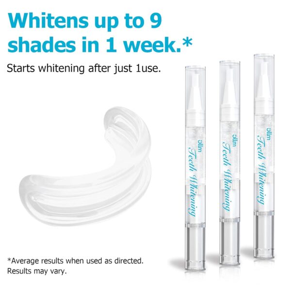 Teeth Whitening Kit Gel Pen Strips - Ollm Specially Formulated for Sensitive Teeth, Gum, Braces Care 32X LED Light Tooth Whitener, Professional Oral Beauty Products Dental Tools 2 Mouth Trays - Image 2