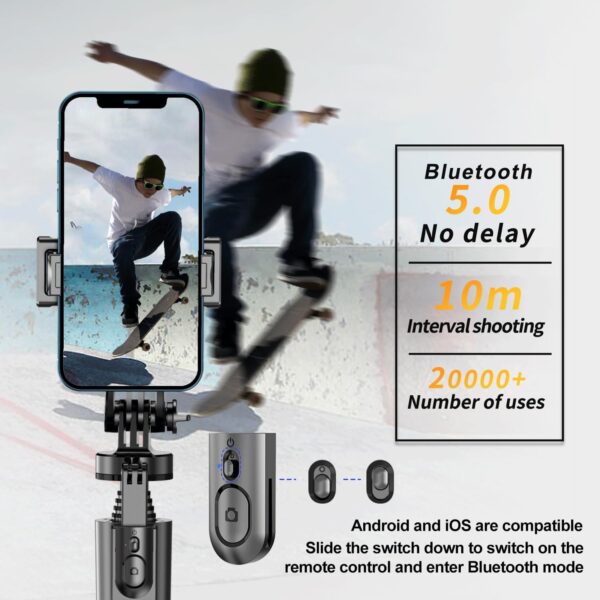 Selfie Stick Tripod,Tripod with 360 Degree Rotatable Phone Holder for Photography, Video Shooting, Live Streaming, Vlog, YouTube Video, FaceTime, Skype, TikTok, Selfie - Image 6