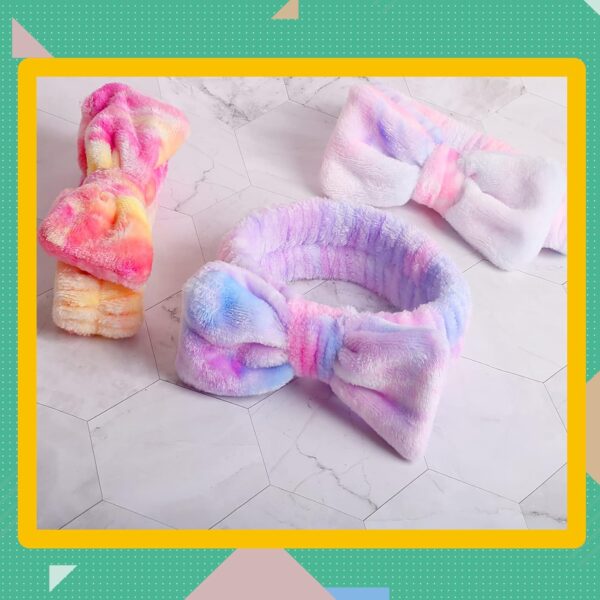 WSYUB Spa Headband,Makeup&Skincare Headbands,Headband for Washing Face,Teen Girls Fuzzy Hair Bands for Women - Image 6