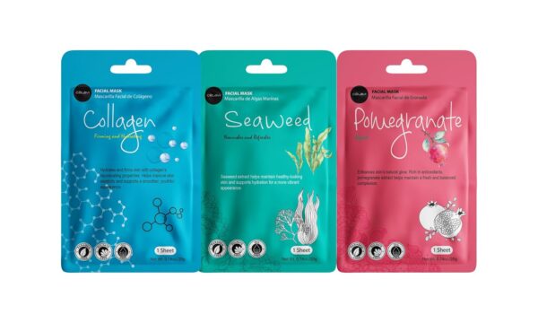 Celavi Essence Facial Sheet Face Mask Variety Set Classic Authentic Korean Moisturizing Skincare (12-Packs) - Image 2