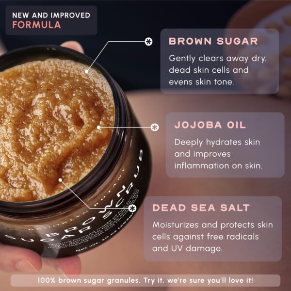 Brooklyn Botany Brown Sugar Body Scrub - Moisturizing and Exfoliating Body, Face, Hand, Foot Scrub - Fights Acne, Fine Lines & Wrinkles, Great Gifts For Women & Men - 10 oz - Image 7