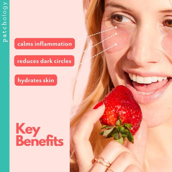 Patchology Serve Chilled Rosé Hydrating Under Eye Patches – Hyaluronic Acid & Antioxidant-Infused Eye Masks to Reduce Dark Circles, Puffiness & Fine Lines - Ideal Skincare Essentials (5 Pairs) - Image 3