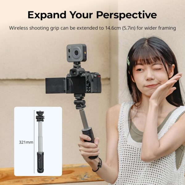 SmallRig SR-RG2 Multifunctional Wireless Shooting Grip, Adjustable Selfie Stick, Remote Control Camera, for Nikon, for Canon, for Sony Cameras, for Vlogging, Live Streaming, Daily Filming - 4551 - Image 6