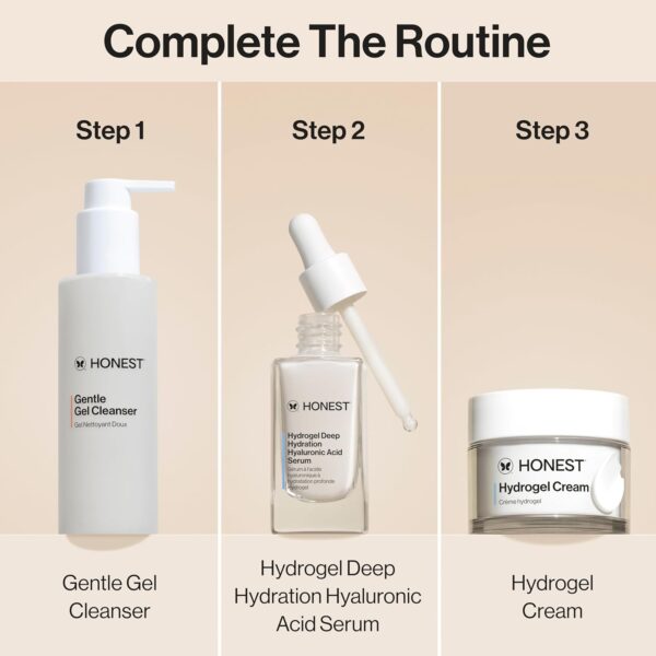 Honest Beauty Hydrogel Cream with Hyaluronic Acid, Jojoba, + Squalane | Oil Free, Lightweight, Moisturizing | EWG Verified, Vegan + Cruelty Free | 1.7 fl oz - Image 8