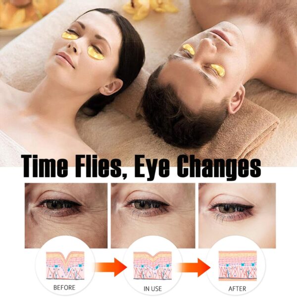 Eakroo 20 Pairs Lip Masks & Eye Mask, Power Crystal Gel 24K Lip Eye Mask, Effectively Nourishes the Lip & Eye Skin, Anti-Aging Eye Patches for Moisturizing, Reducing Fine Lines Dark Circle - Image 4