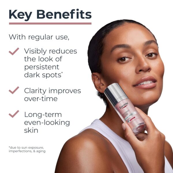 Eucerin Radiant Tone Dual Serum Dark Spot Corrector, Dark Spot Serum with Thiamidol and Hyaluronic Acid, Helps Visibly Reduce the Look of Persistent Dark Spots, 1 Fl Oz Bottle - Image 2