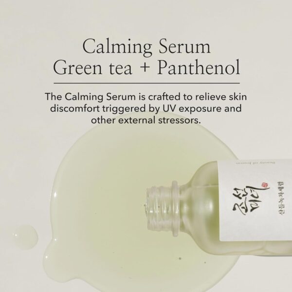 Beauty of Joseon Calming Serum Green Tea Panthenol Soothing, Moisturizing Sensitive, Acne-Prone, UV Irritated Skin, Daily Korean Skin Care for Men and Women, 30ml 1 fl.oz - Image 5
