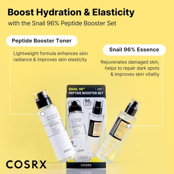 COSRX Snail Mucin 96% Peptide Booster Set - Amazon Exclusive - Korean Skin Care, Gift Sets, Skin Care Sets for Women, Advanced Snail Mucin Serum, Face Serum - Image 4