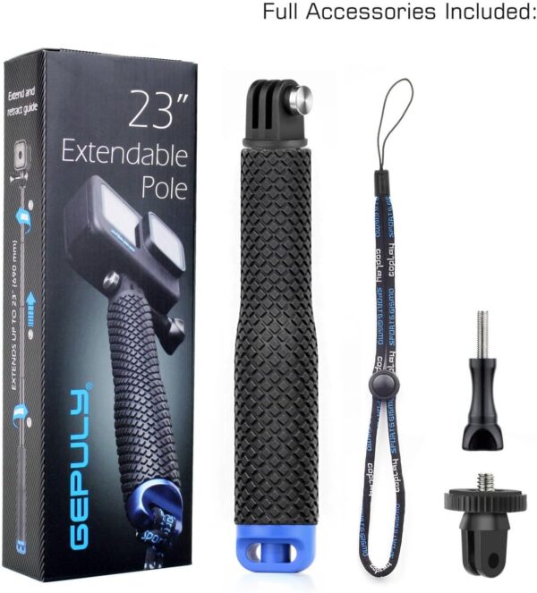7''-23''Waterproof Pole Selfie Stick Pocket Size Underwater Handle Grip Monopod Aluminum for Gopro Hero Session Max Insta360 AKASO DJI OSMO Digital Cameras - Image 8