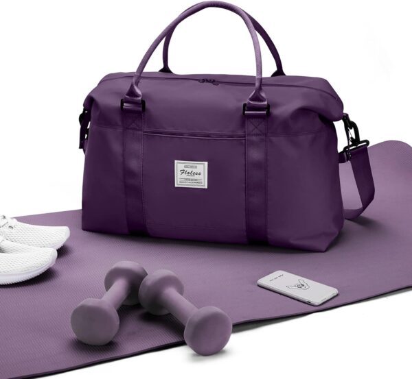 Gym Bag for Women, Travel Duffel Bag,Weekender Overnight Bag with Wet Pocket&Trolley Sleeve,Carry On Personal Item Bag - Image 8