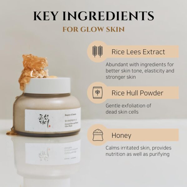 Beauty of Joseon Ground Rice and Honey Glow Mask Pore Sebum Care for Dry Sensitive Skin Korean Skin Care 150ml, 5.07 fl.oz - Image 4