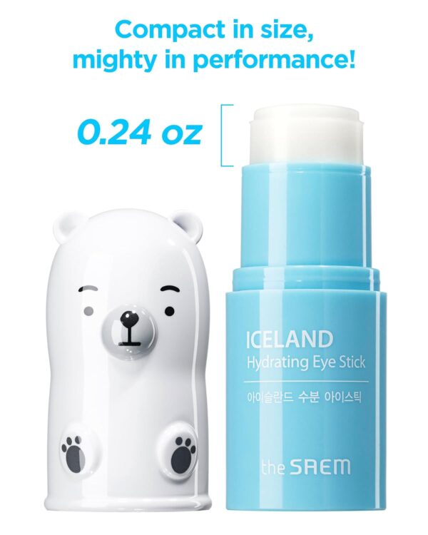 The SAEM Iceland Hydrating Eye Stick 0.24oz - Cooling Eye Balm for Dark Circles and Puffiness – Under Eye Treatment - Reduce Wrinkles and Moisturizing - Minimize Dark & Puffy Eyes - Aqua Scent - Image 3