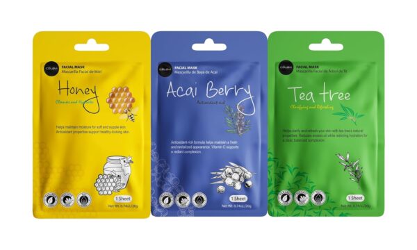 Celavi Essence Facial Sheet Face Mask Variety Set Classic Authentic Korean Moisturizing Skincare (12-Packs) - Image 3