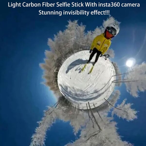 10.6-47.2 inches Carbon Fiber Invisible Selfie Stick for Insta360 x4 Insta 360 x4 x3 x2 x Go 2 3 GoPro Hero 13 12 11 10 9 DJI OSMO Action Camera Accessories (Black) - Image 7