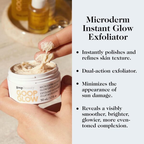 goop Beauty Microderm Exfoliator | Microdermabrasion Scrub to Smooth Textured Skin | Physical & Chemical Exfoliant | Micro-Exfoliating Minerals & Glycolic Acid | 1.7 fl oz - Image 2