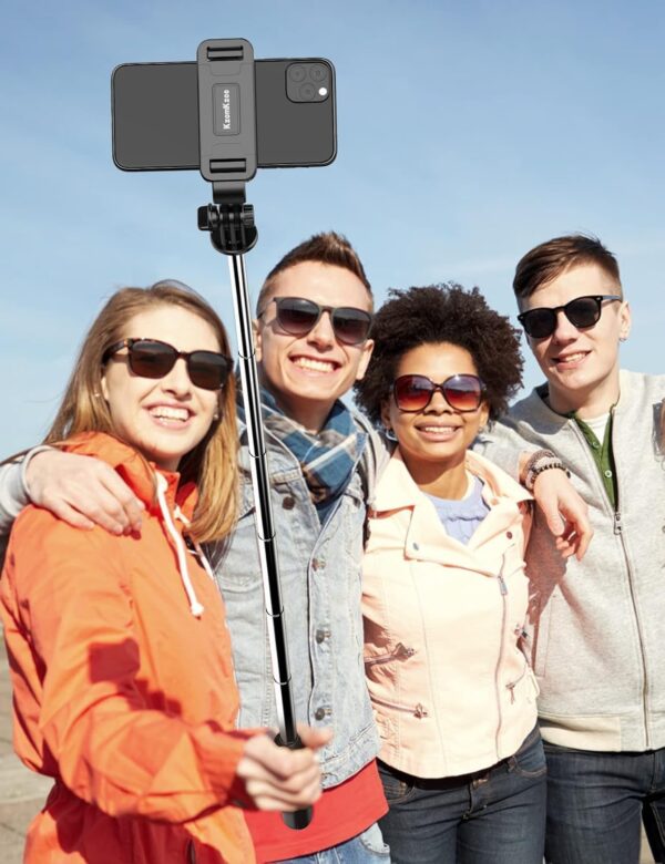 Selfie Stick Tripod with Detachable Wireless Remote, 4 in 1 Extendable Portable Selfie Stick & Phone Tripod Stand Compatible with Gopro, iPhone/Samsung/Huawei - Image 8