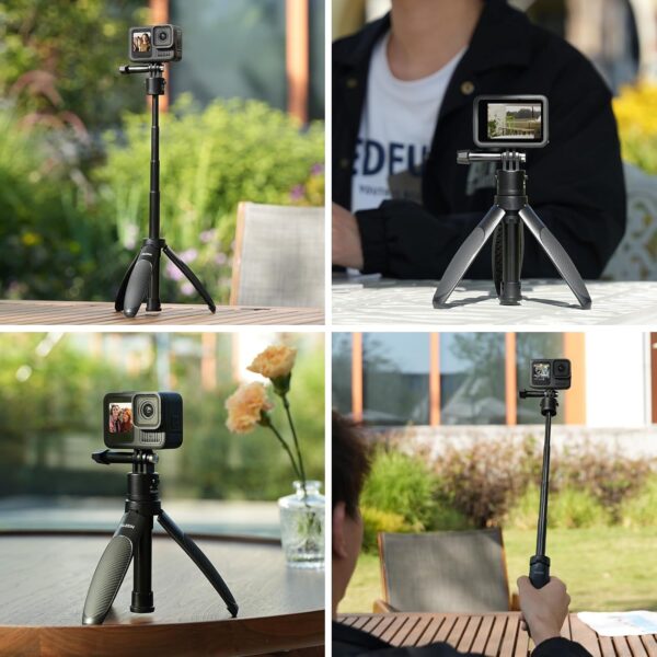Selfie Stick Tripod for GoPro, Extendable G-Quick Release Portable Vlog Selfie Stick Handle Grip Monopod for GoPro 13 12 11 10 9 8/Insta360/AKASO/DJI Action Camera Accessories Compact Size - Image 6