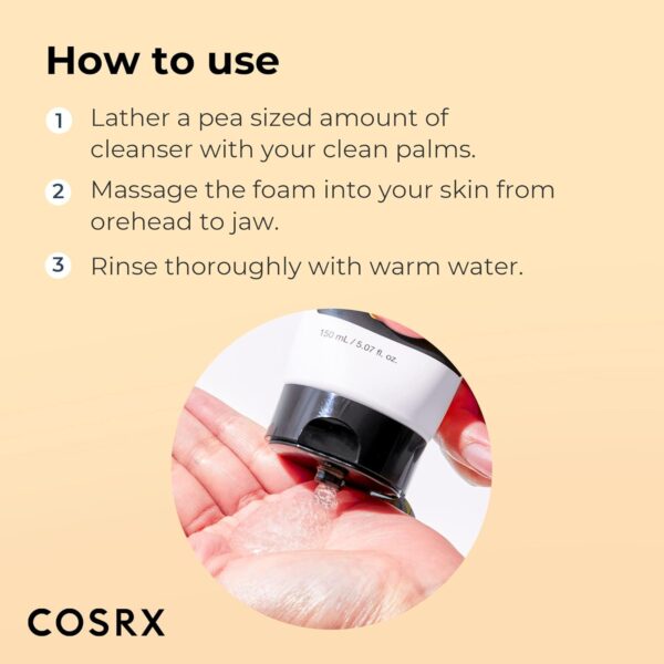 COSRX Advanced Snail Mucin Gel Cleanser, 5.07 Fl Oz / 150 mL, Rich Daily Deep Cleansing Gel for Dry & Sensitive Skin, Korean Skin Care, Not Tested on Animals, No Parabens - Image 6