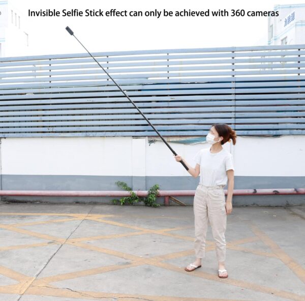 PellKing Long 77inch Invisible Selfie Stick for Insta360 ONE X4, X3, X2, X, Insta360 ONE R, RS, Insta 360 Camera 1/4" Extended Monopod Pole - Image 5