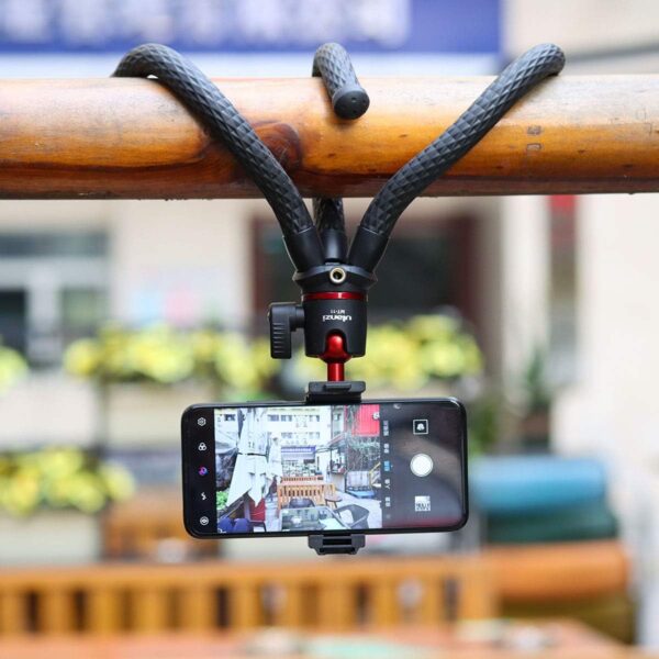 ULANZI Camera Tripod, Mini Flexible Stand with Hidden Phone Holder w Cold Shoe Mount, 1/4'' Screw for Magic Arm, Universal for iPhone 16 15 14 Pro Max XS Max X 8 Samsung Canon Nikon Sony Cameras - Image 7
