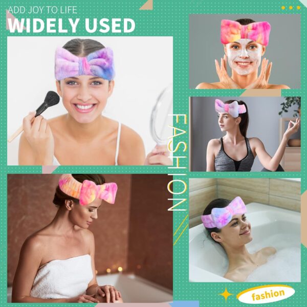 WSYUB Spa Headband,Makeup&Skincare Headbands,Headband for Washing Face,Teen Girls Fuzzy Hair Bands for Women - Image 5