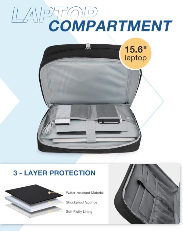 BAGSMART Weekender Bags for Women, Travel Duffle Overnight Bag Personal Item Bag with Shoe Bag for Travel Essentials - Image 3