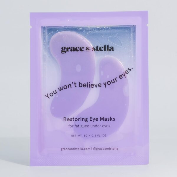 grace & stella Under Eye Patches for Puffy Eyes and Dark Circles (Retinol, 24 Pairs) Restoring Gel Under Eye Masks with Hyaluronic Acid - Vegan Cruelty-Free Skincare Birthday Gifts for Women - Image 6