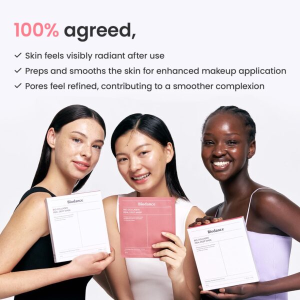 BIODANCE Bio-Collagen Real Deep Mask, Hydrating Overnight Hydrogel Mask, Pore Minimizing, Elasticity Improvement, 34g x4ea - Image 7