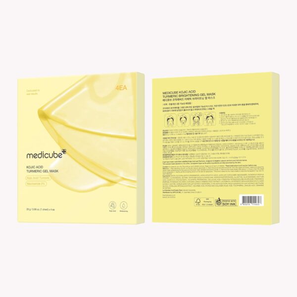 medicube Kojic Acid Turmeric Brightening Gold Jelly Gel Mask | Overnight Face Mask for Glass Glow Skin- Elasticity, Hydrating, Firming and Moisturizing | Korean Skincare, 28g x 4ea - Image 9