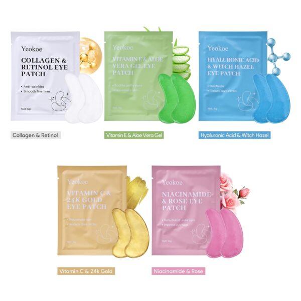 Under Eye Patches for Dark Circles,Eye Mask for Puffy Eyes With Collagen,Retinol,Vitmin C,Hyaluronic Acid and Niacinamide Face Masks Skincare Spa Gifts for Woman 20Pairs - Image 7