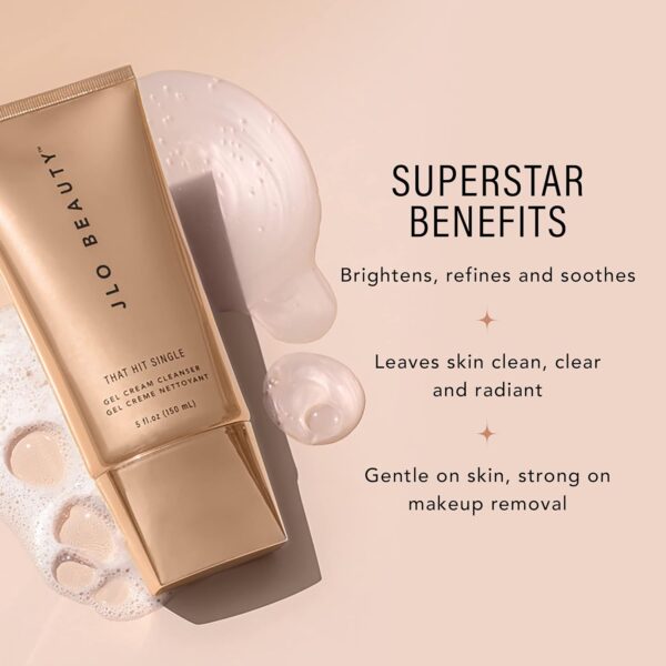 JLO BEAUTY That Hit Single Gel Cream Cleanser | Sulfate-Free, Antioxidant-Rich, Clears & Removes Makeup for Smooth, Radiant Skin | 5 Oz - Image 3