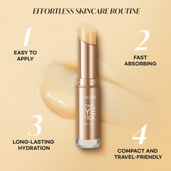 Retinol Eye Stick With Collagen, Hyaluronic Acid For Dark Circle, Wrinkles in 3-4 Weeks, Under Eye Cream Anti Aging, For Puffiness and Bags Reduces Fine Lines - Image 6