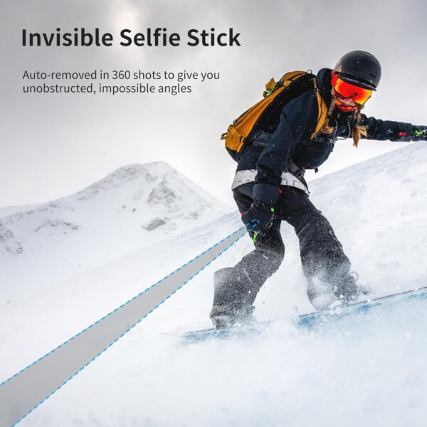 59in Invisible Selfie Stick Tripod for Insta360 X4/GO 3/X3/ONE RS/ONE X2/ONE X/GO 2/ONE R/ONE - ULANZI TT52 Extension Pole Selfie Stick Handle Grip Adjustable Waterproof for GoPro DJI and More - Image 3