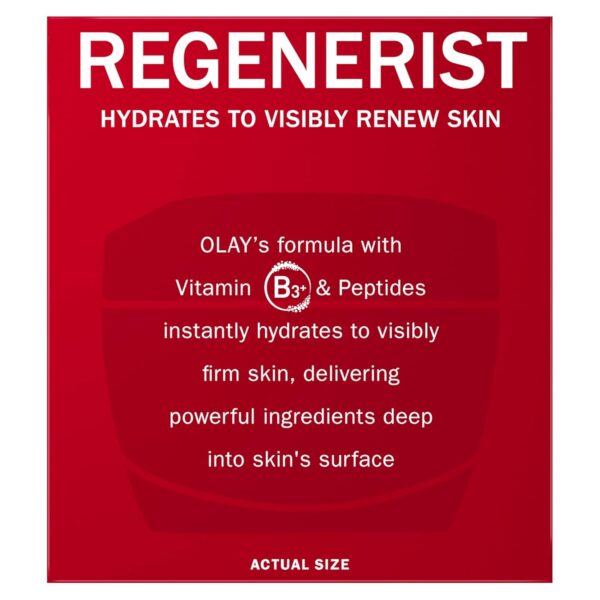 Olay Face Moisturizer, Regenerist Micro-Sculpting Cream for Women, Fragrance-Free - Hydrating, Anti-Aging, Anti-Wrinkle, Firming Skin Care - Hyaluronic Acid, Niacinamide, Amino Peptides, 1.7 Oz - Image 11